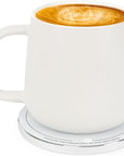 Self-Heating Ceramic Coffee Mug with Wireless Phone Charging