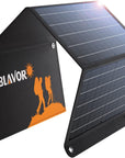 Foldable Solar Panel Charger with USB-C & USB-A Outputs