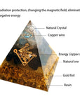 Orgonite Pyramid Muladhara Chakra Obsidian Natural Crystal